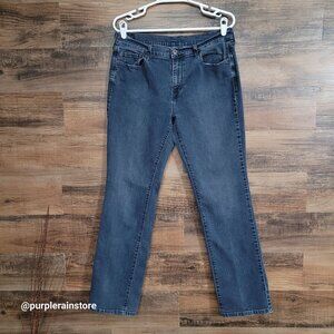 Levi's Jeans Size 12 Straight 505 Mid Rise Medium Dark Wash Western Country Girl